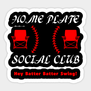 Home Plate Social Club Pitches Be Crazy Baseball Mom Womens Sticker